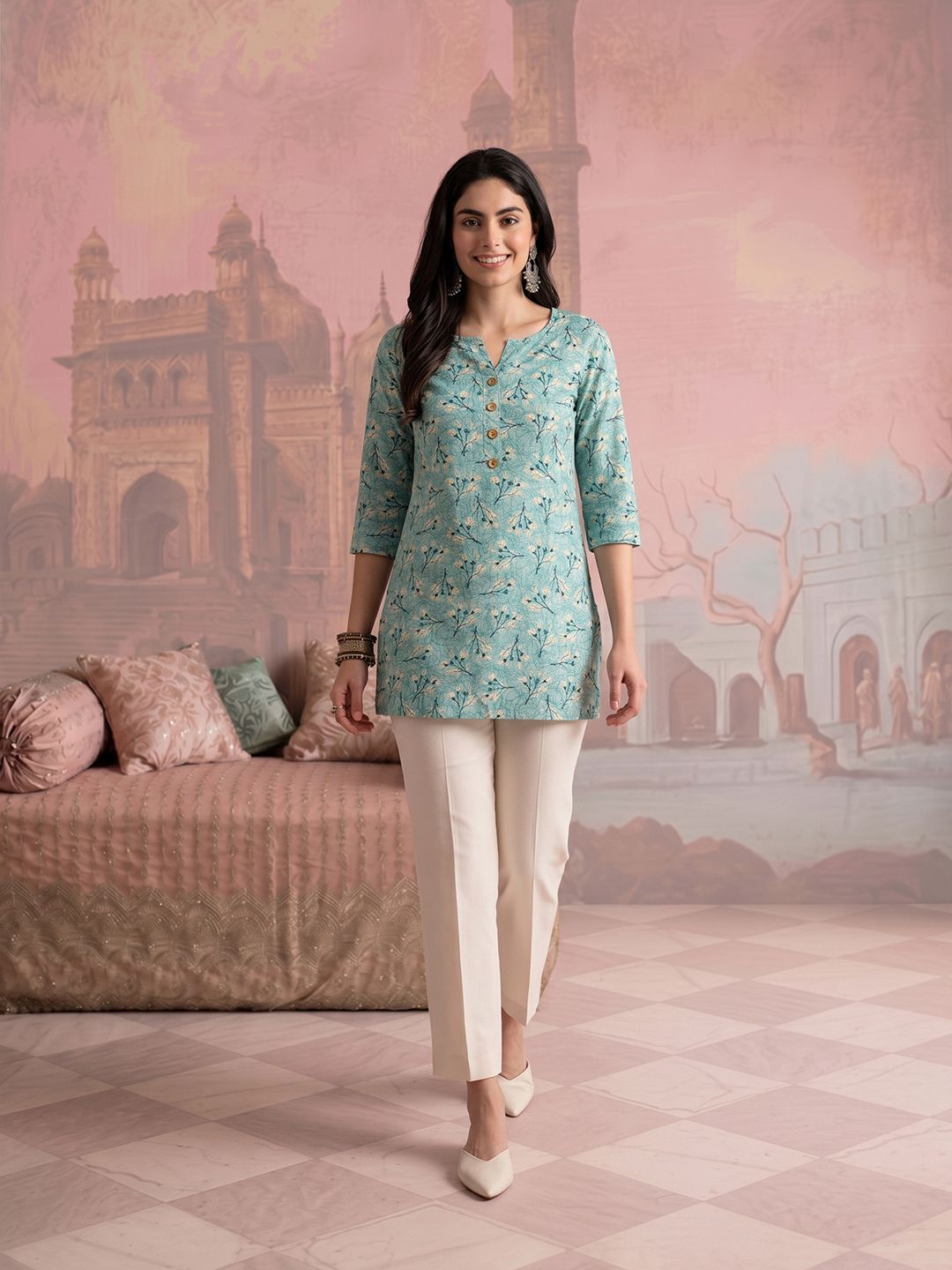 NAVYAAZRI Print Top-picture-12