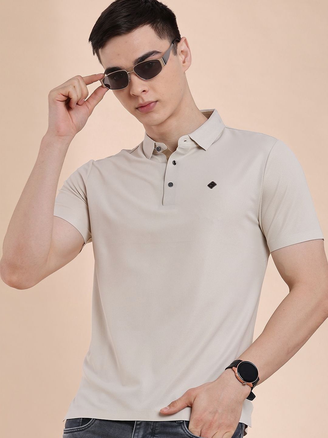 V-Mart Men Brand Logo Polo Collar T-shirt-picture-48