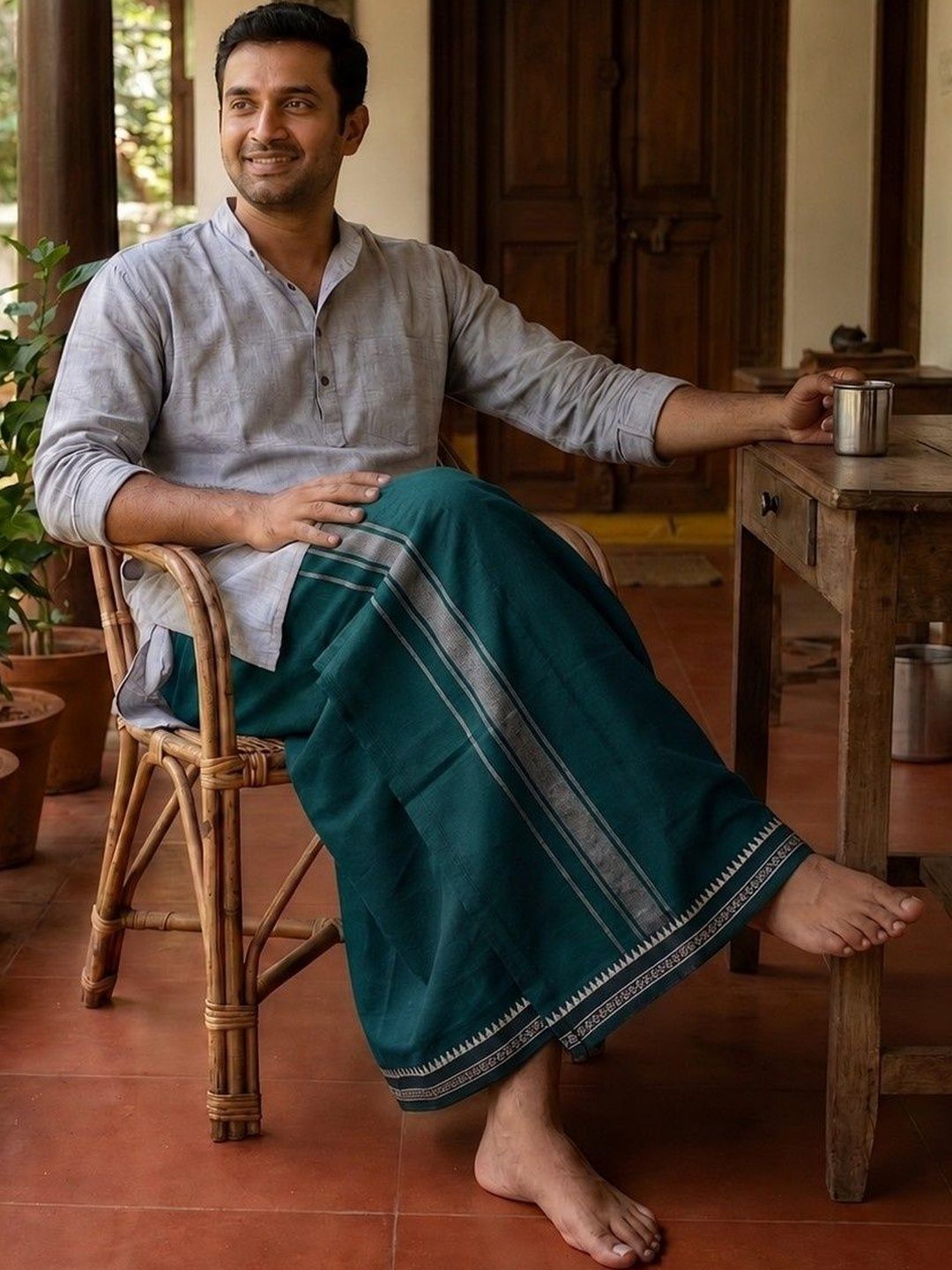 Sharan Elegance Men Cotton Blend Dhoti Dhotis-picture-54