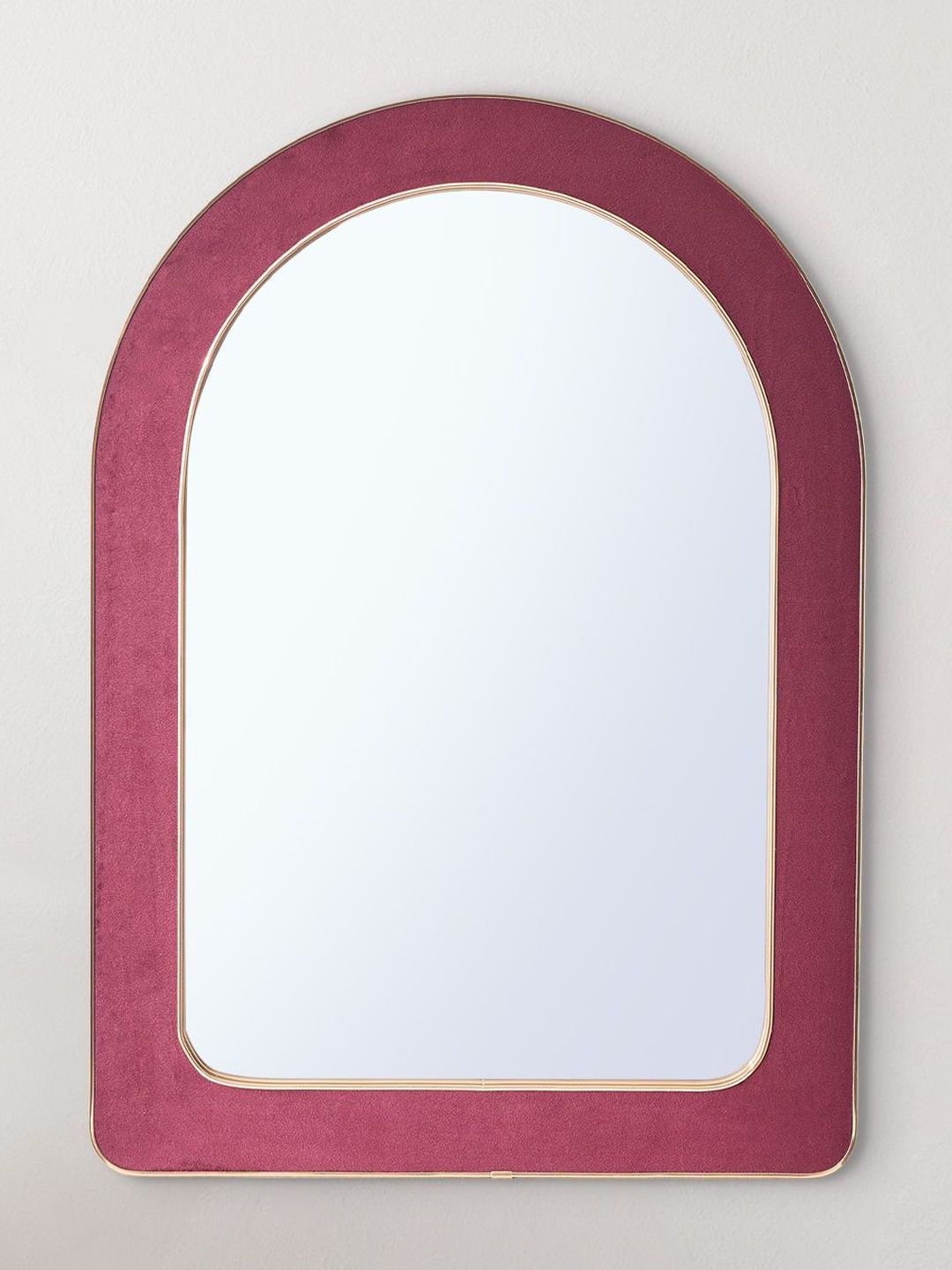 Home Centre Corsica Maroon Tuffed Wall Mirror-image-9