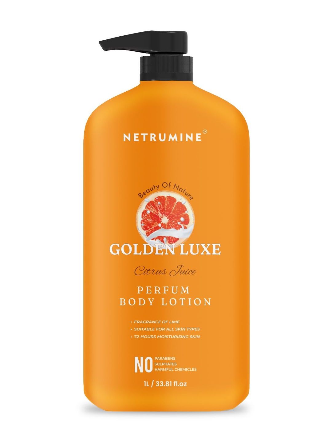 NETRUMINE Golden Luxe Citrus Juice Perfume Body Lotion -1L-image-29
