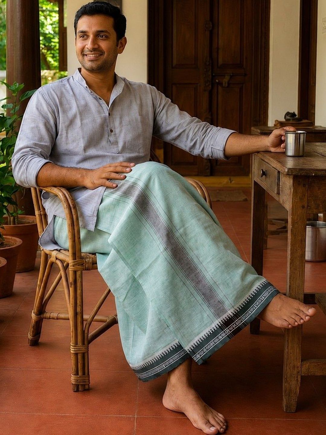 Sharan Elegance Men Cotton Blend Dhoti Dhotis-picture-28