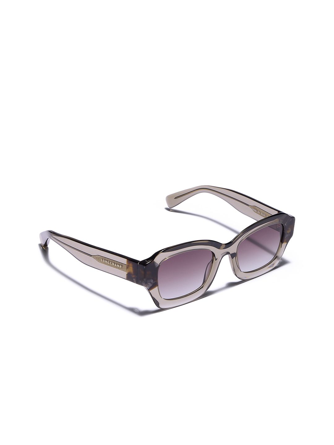 Longchamp Women Grey Lens & Brown Frame Rectangle Sunglasses-image-27