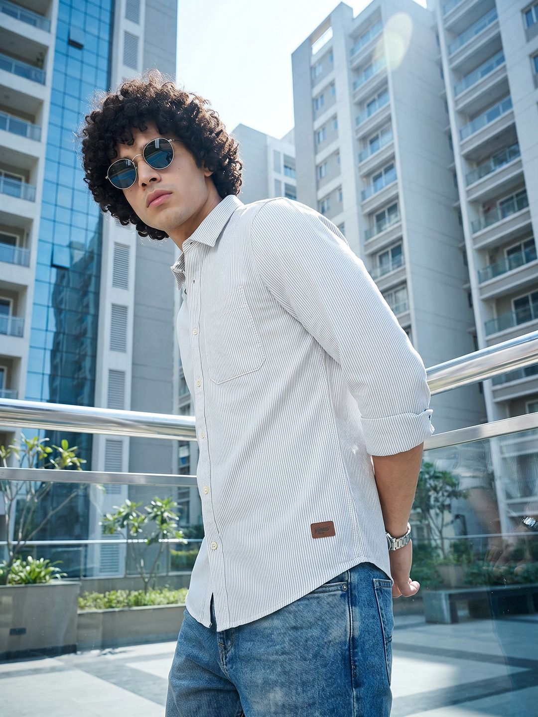 The Roadster Life Co. Vertical Striped Casual Shirt-image-13