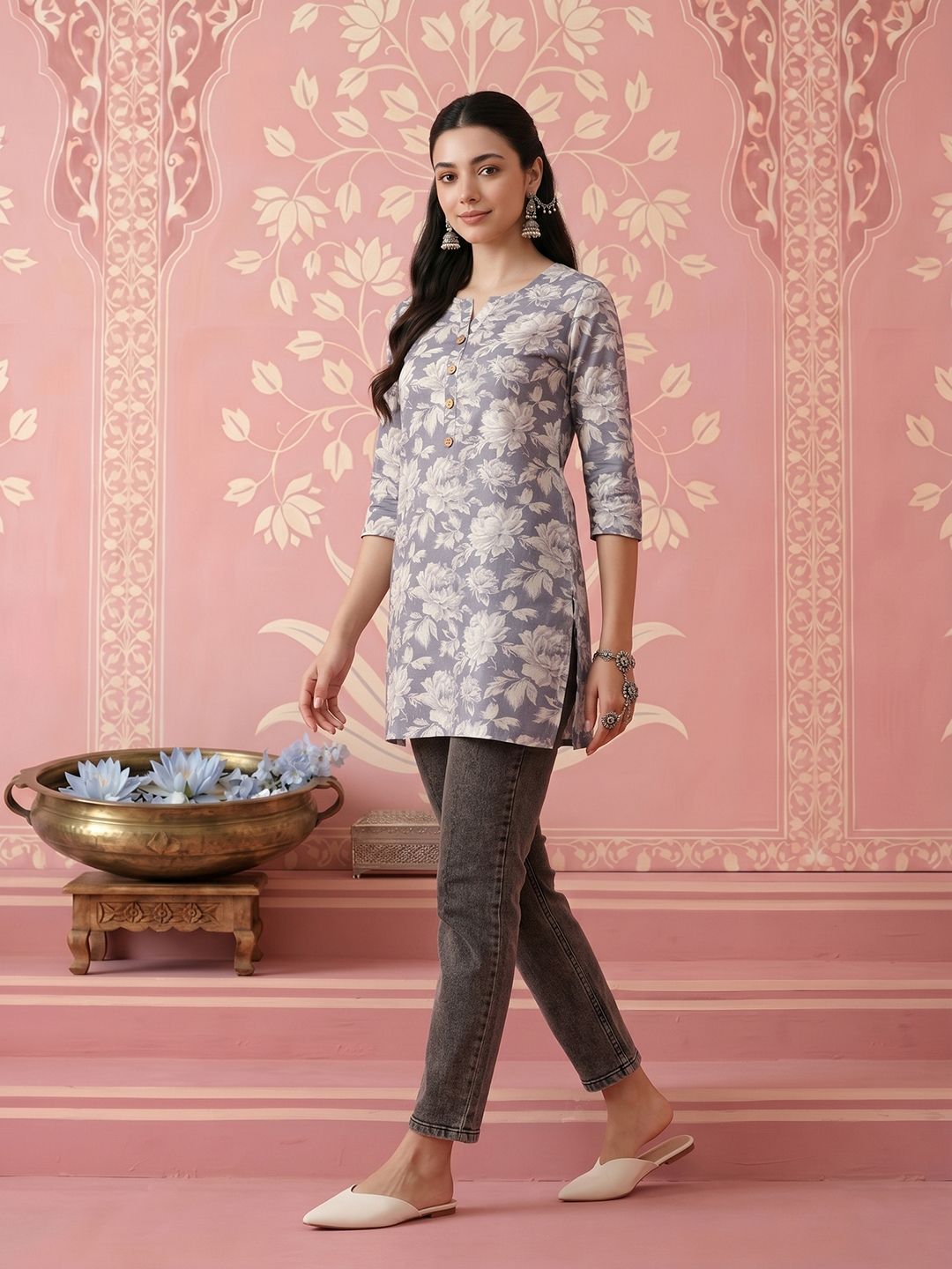 NAVYAAZRI Floral Print Cotton Top-picture-31