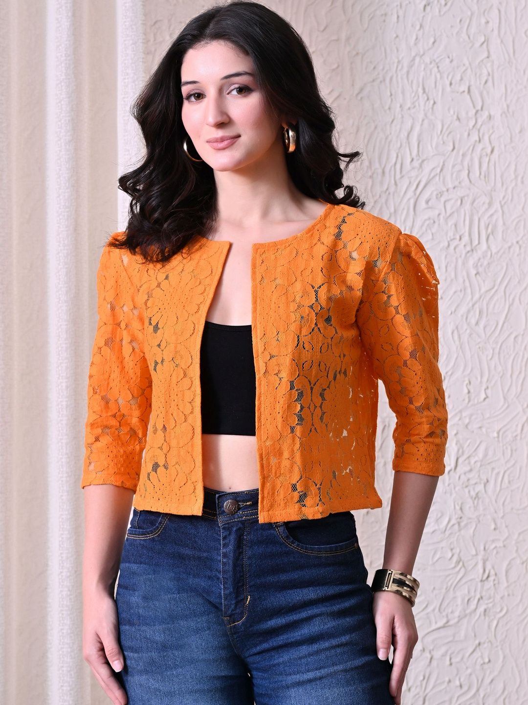 RAYWARE Women Crop Sheer Shrug-picture-26