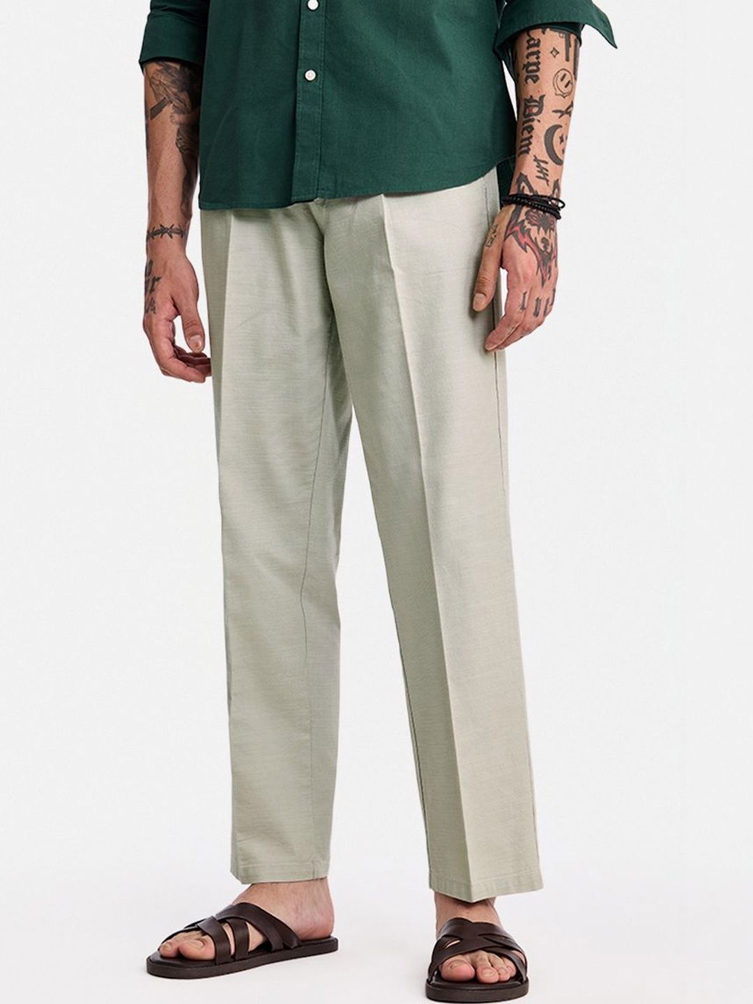Snitch Grey Mid-Rise Baggy Trouser