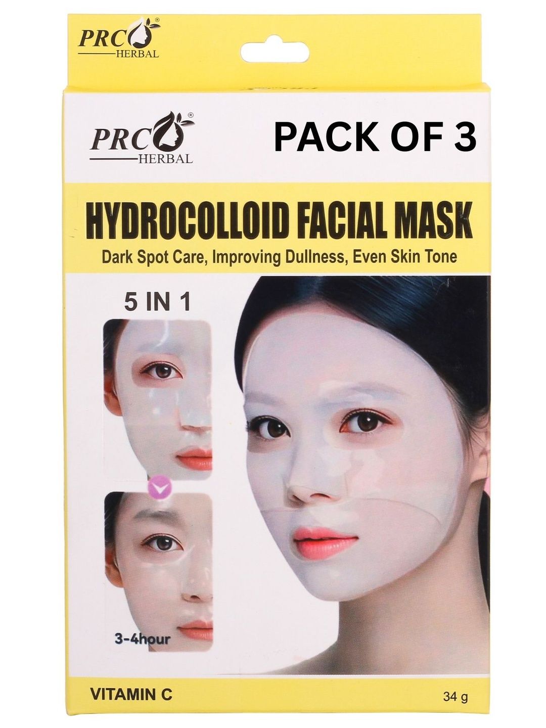 PRC HERBAL Set Of 3 Vitamin-C & Hydro-Collagen Face Mask-picture-18