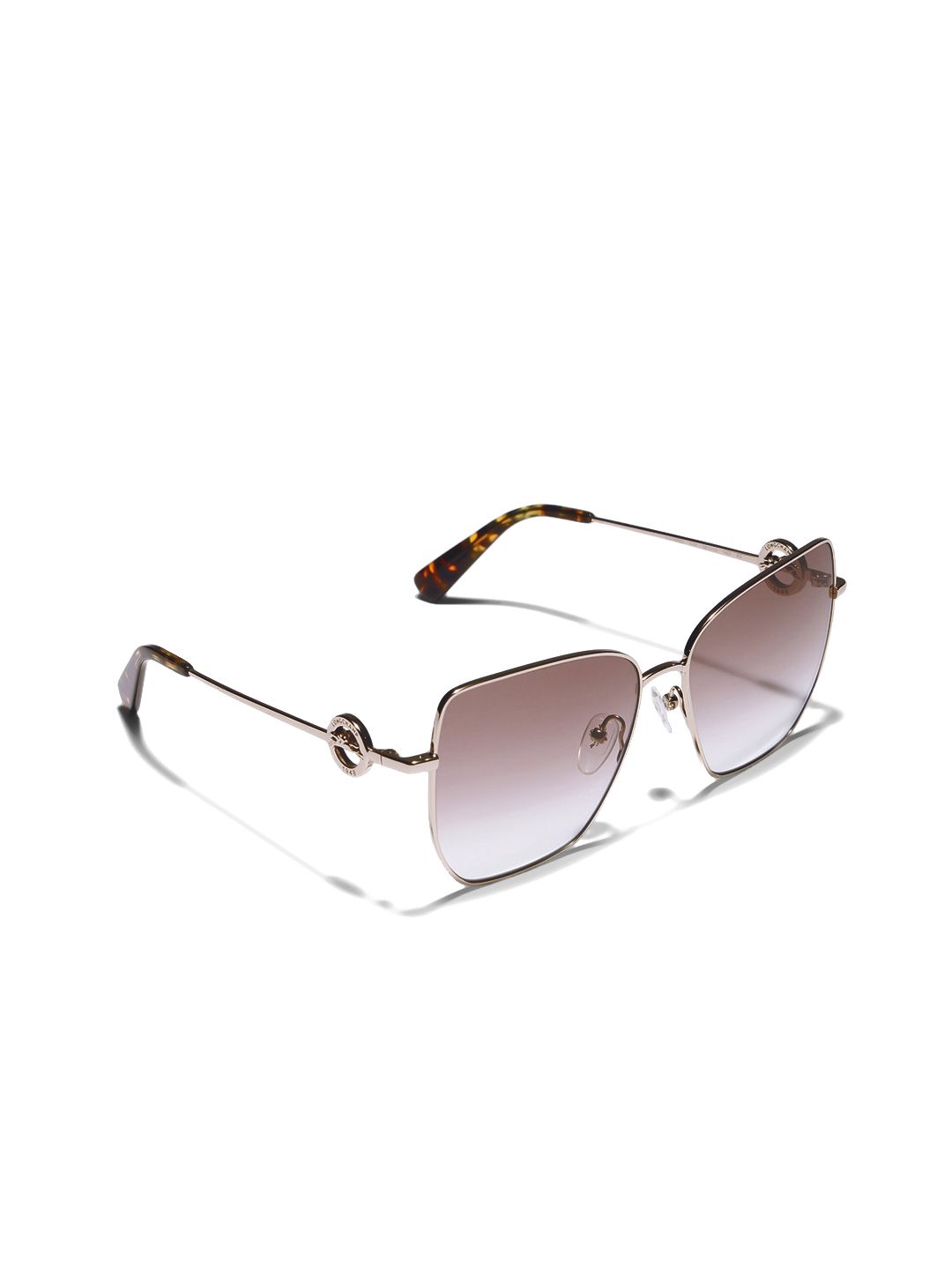 Longchamp Women Brown Lens & Gold-Toned Square Sunglasses-picture-49