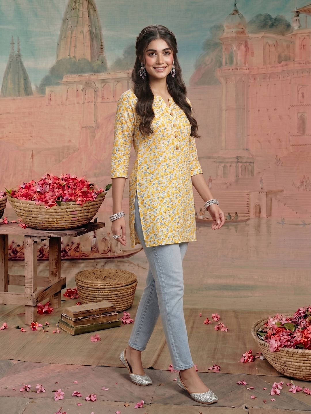 NAVYAAZRI Floral Print Cotton Top-picture-16