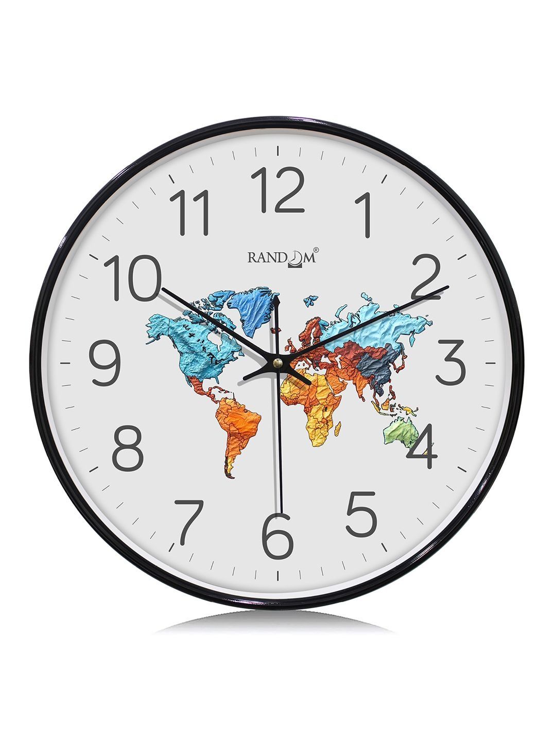 RANDOM Black Printed Contemporary Wall Clock-picture-34