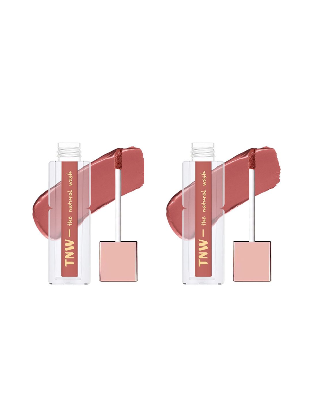 TNW the natural wash Set Of 2 Comfy Matte Liquid Lipstick- 3 ml- Rush Affair 01-picture-22