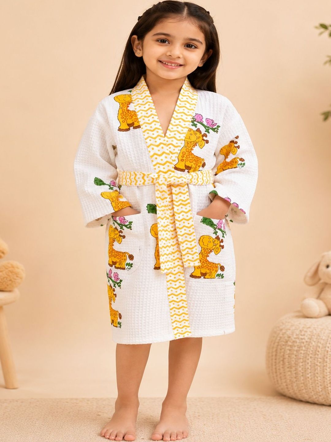 Rangi Saga Cotton Knee Length Bath Robe Bath Robe and Wraps-image-25