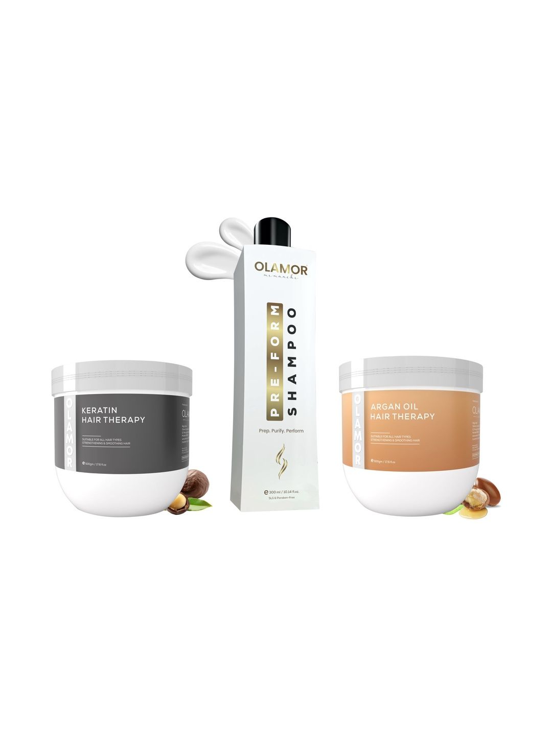 OLAMOR Set Of 3 Argan Oil Therapy & Keratin Therapy Each With Protein Shampoo-picture-29