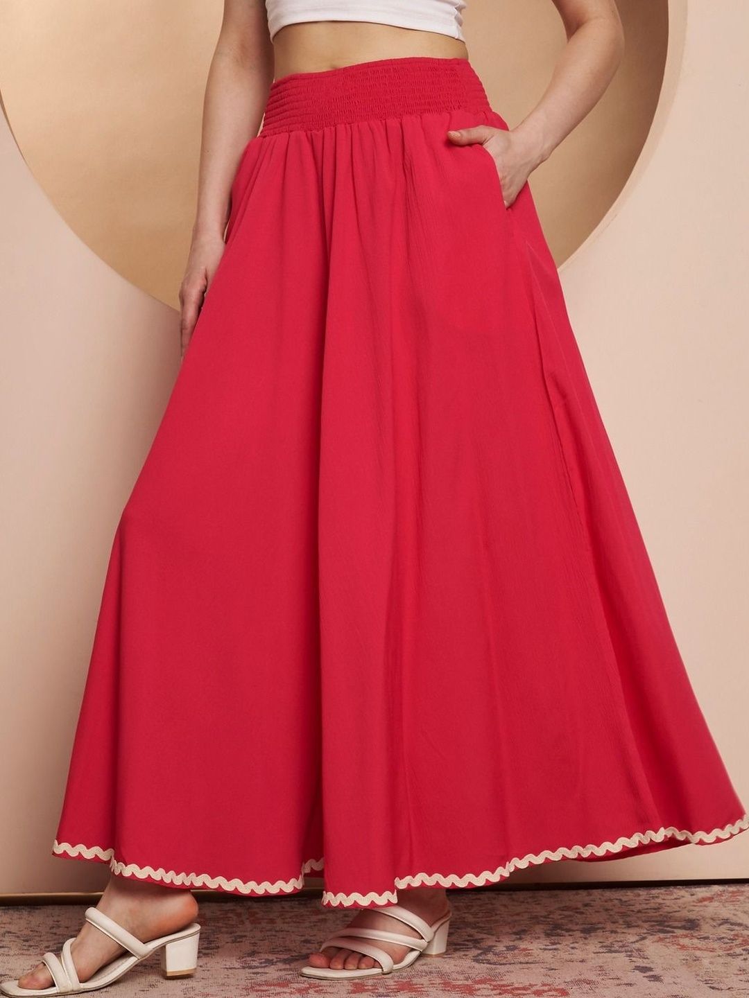 LookShine Women Hem Design Flared Palazzos-picture-46
