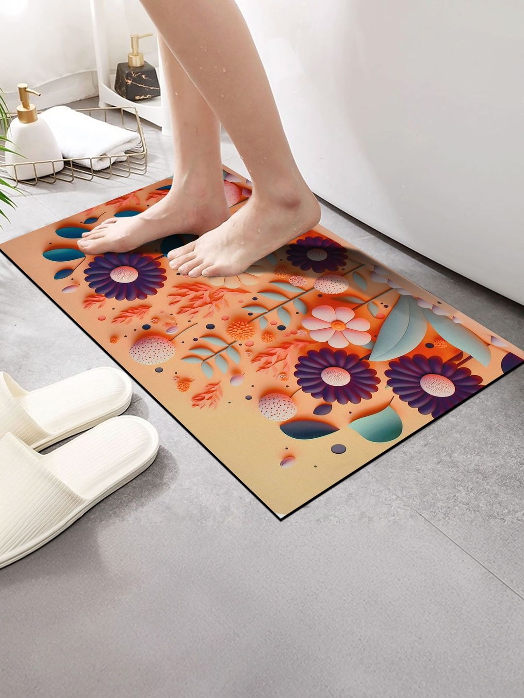 FINE TEX WORLD Peach Anti-Skid Doormats-picture-27
