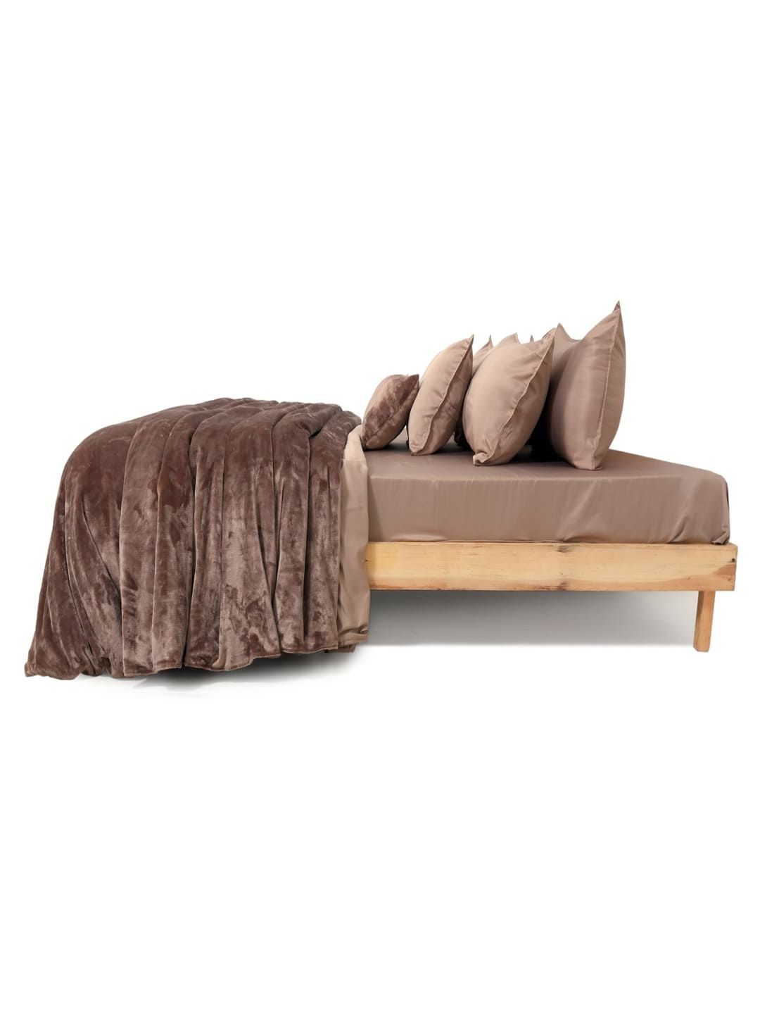 Zarf Brown & Beige Solid Other 6 Piece Single Superfine Bedding Set-picture-13