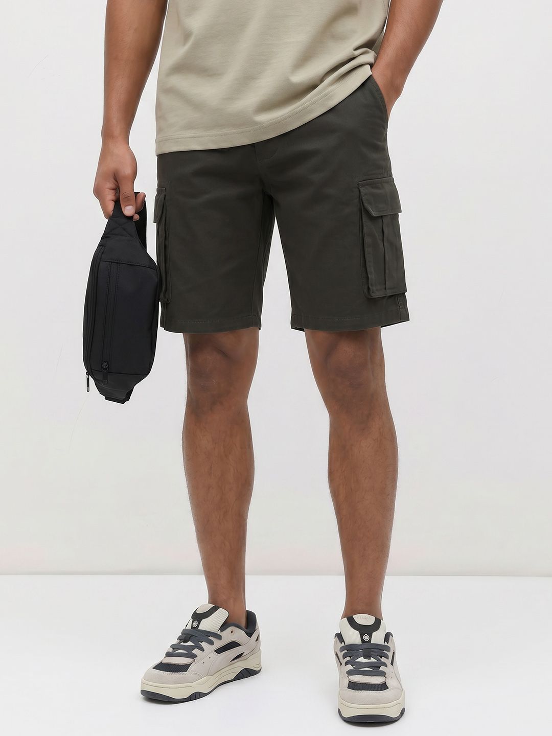 The Roadster Life Co. Men Pure Cotton Cargo Shorts-image-15