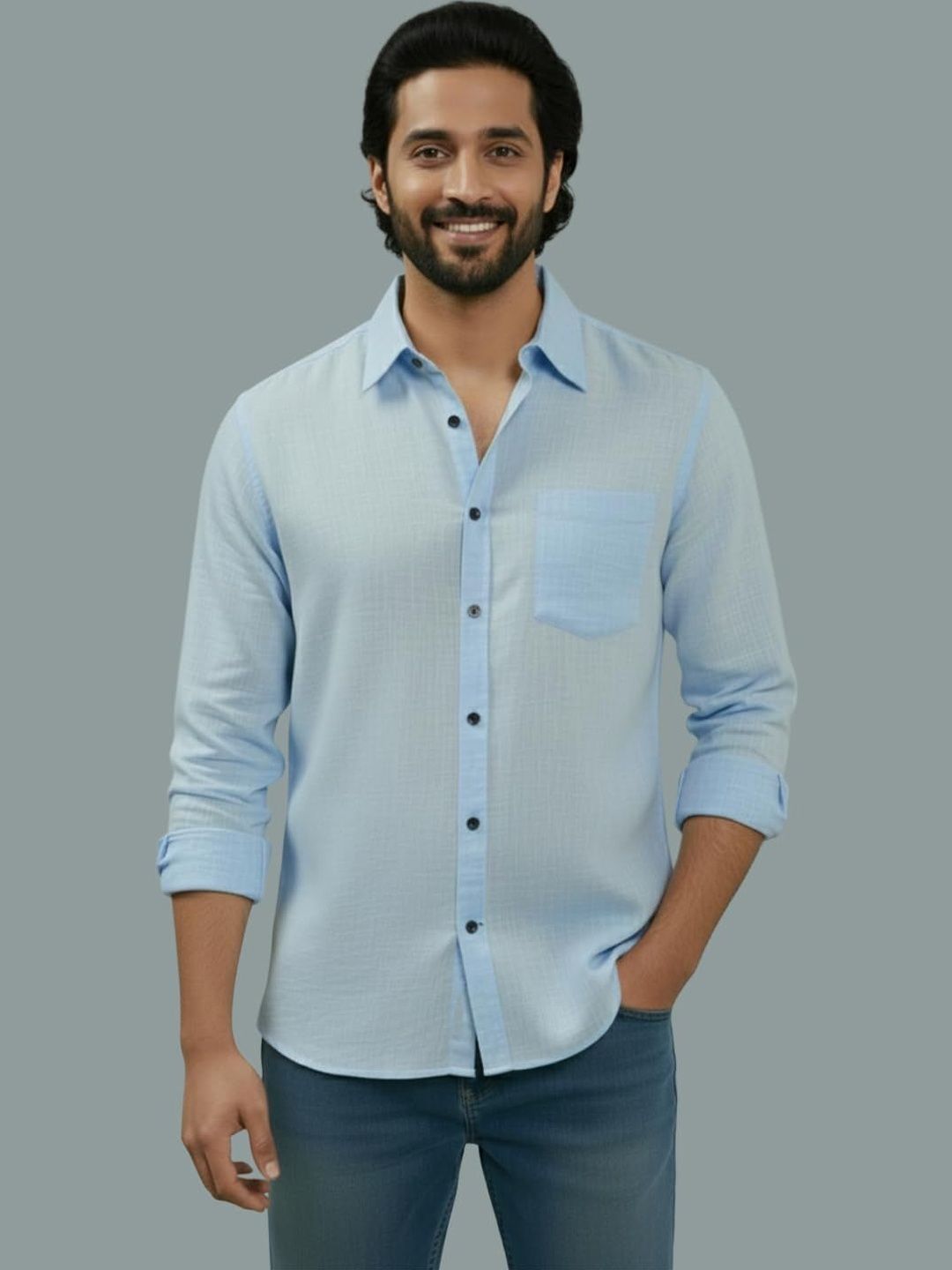 STILLIN Men Smart Slim Fit Casual Shirt-picture-22