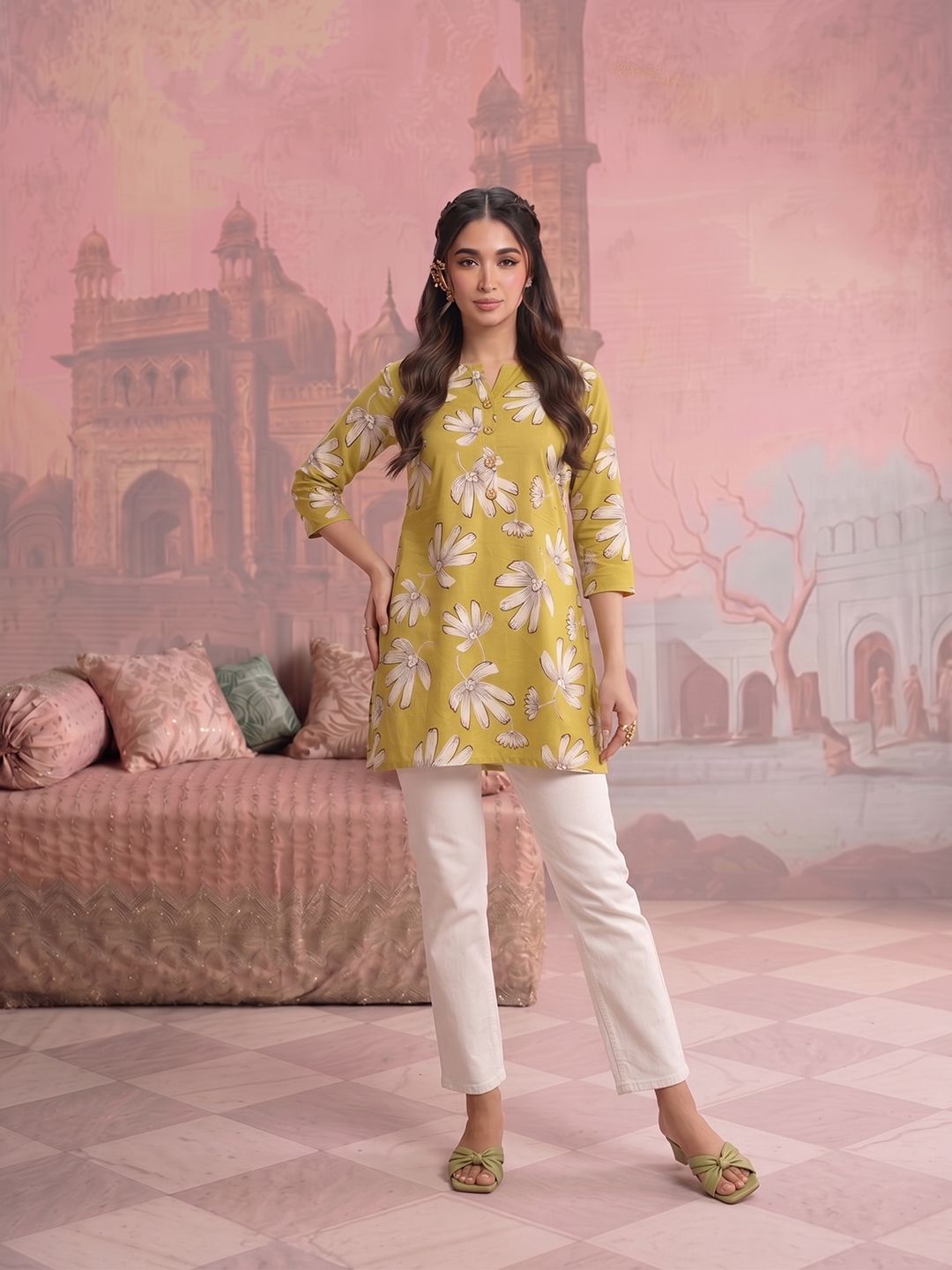 NAVYAAZRI Floral Print Cotton Top-picture-10
