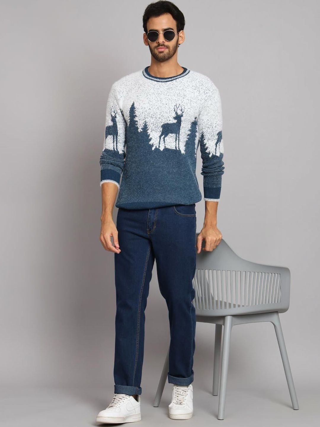 eWools Men Printed Woollen Pullover-picture-46