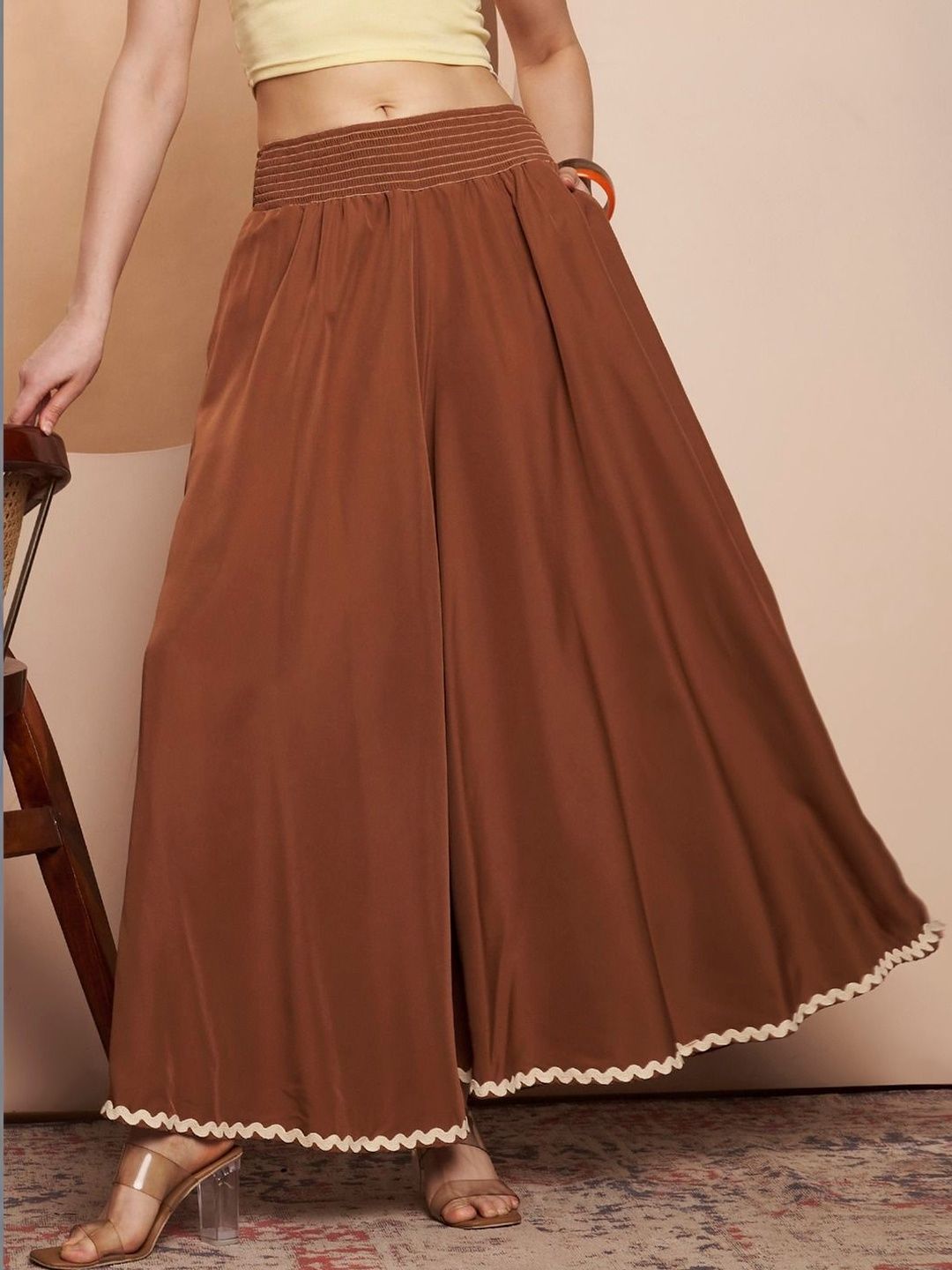 LookShine Women Hem Design Flared Palazzos-picture-30