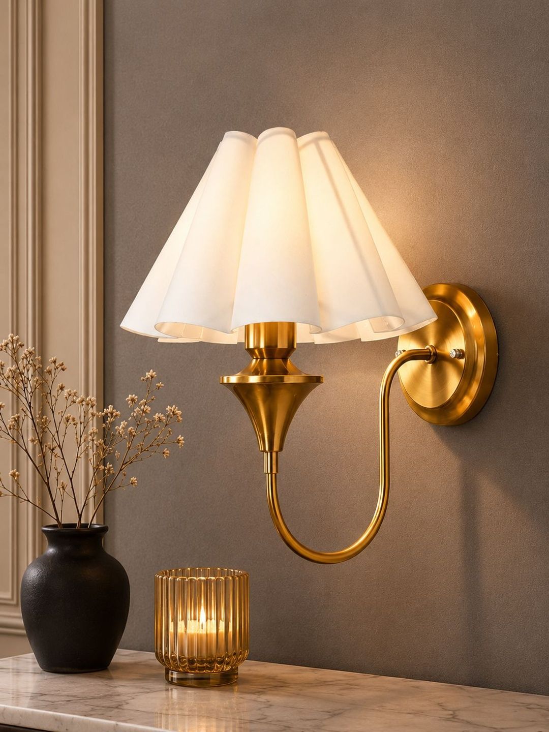 Glowhere White Metal Contemporary Frustum Shaped Wall Lamp-picture-47