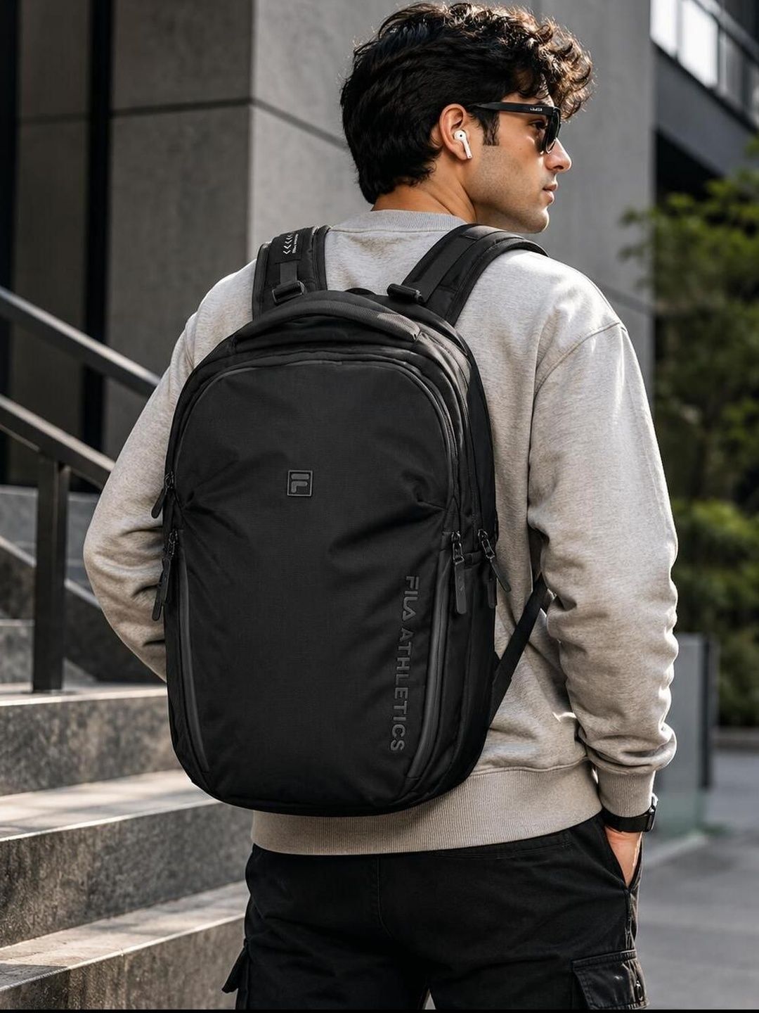 FILA Benton Unisex Black Lightweight Backpack-picture-30