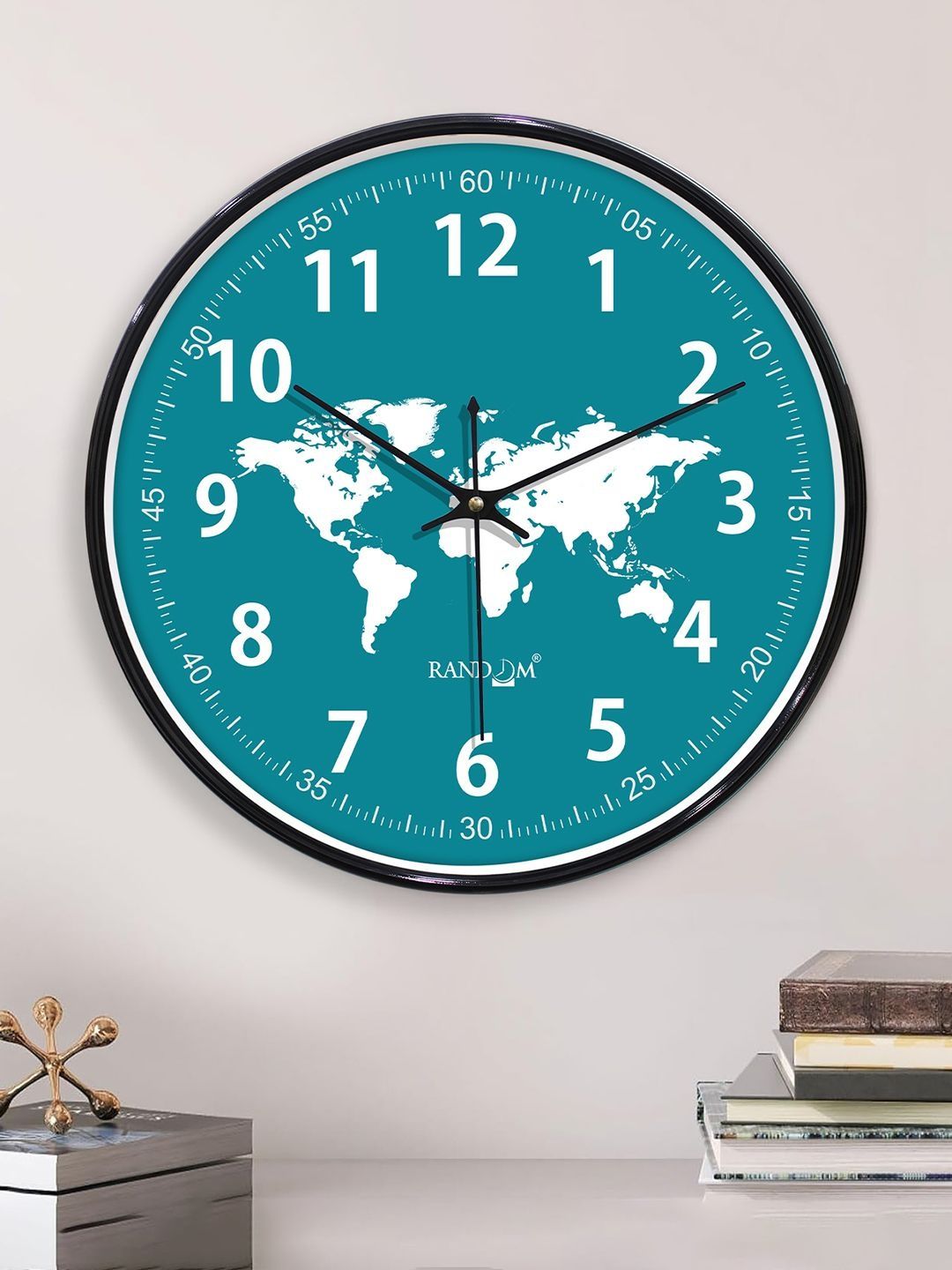 RANDOM Black Printed Contemporary Wall Clock-image-28