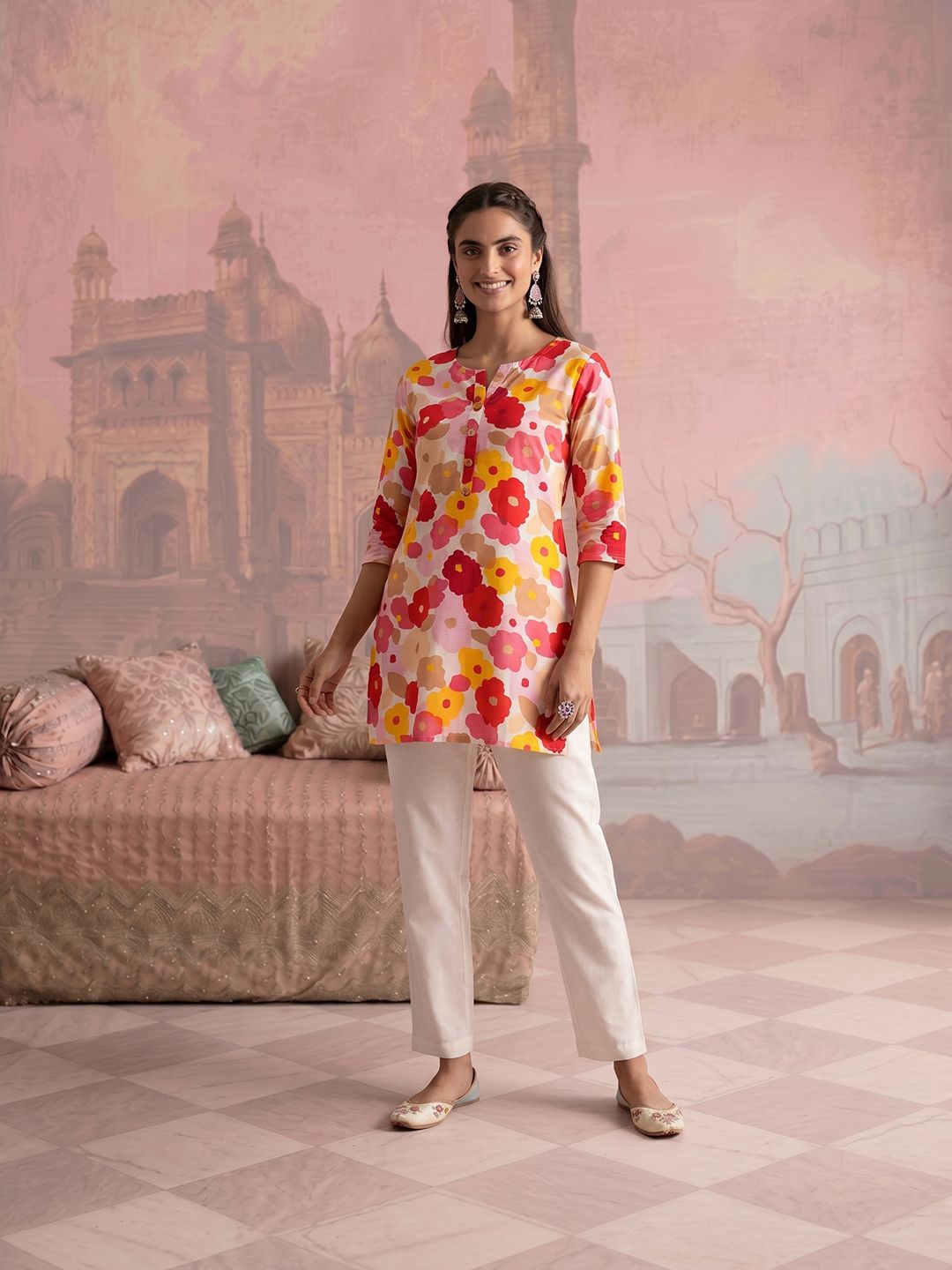 NAVYAAZRI Floral Print Cotton Top-picture-29
