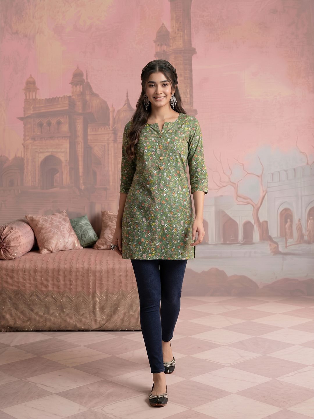 NAVYAAZRI Floral Print Cotton Top-picture-47