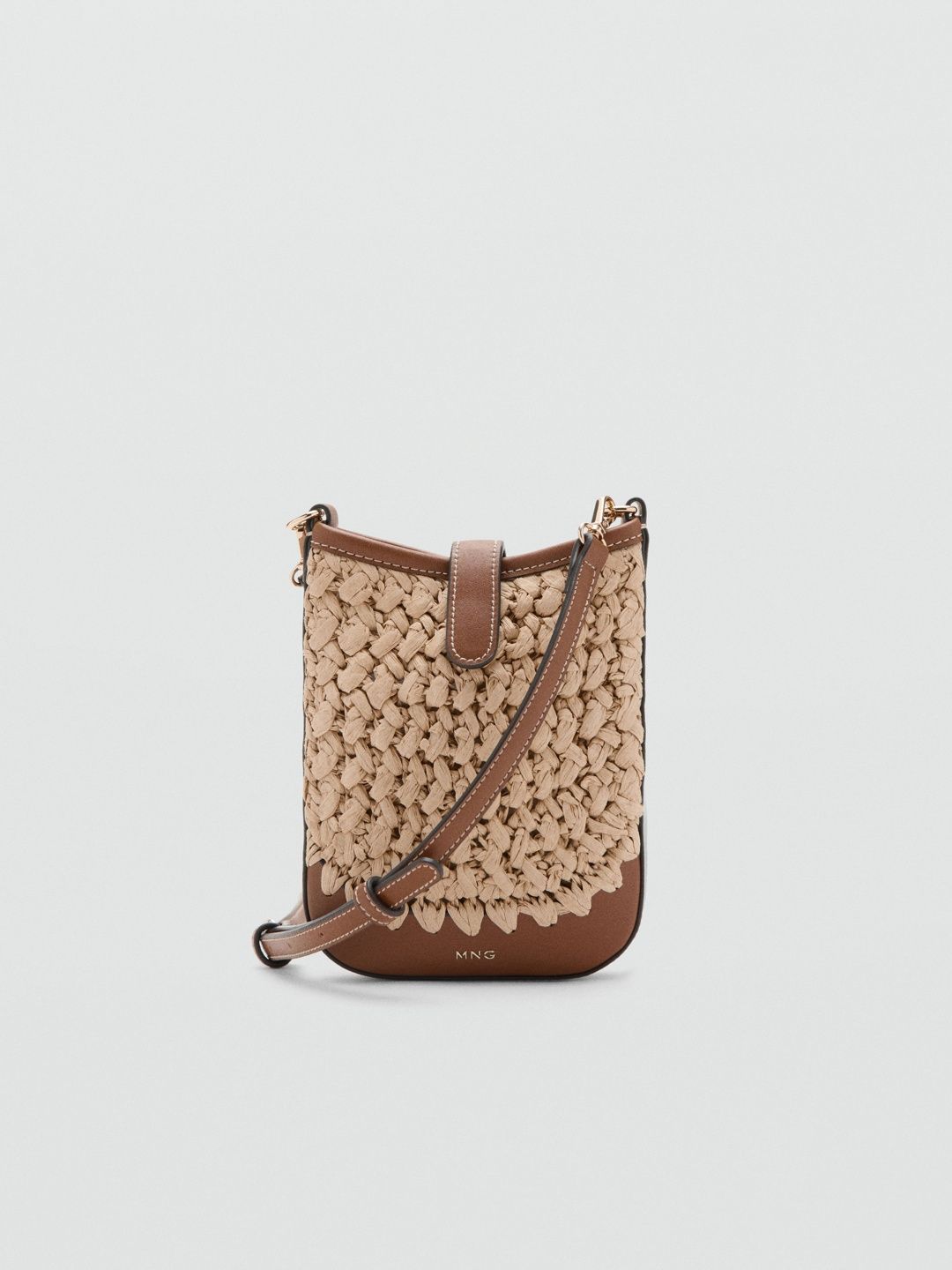 MANGO Cross body Solid Mobile Pouch-image-41
