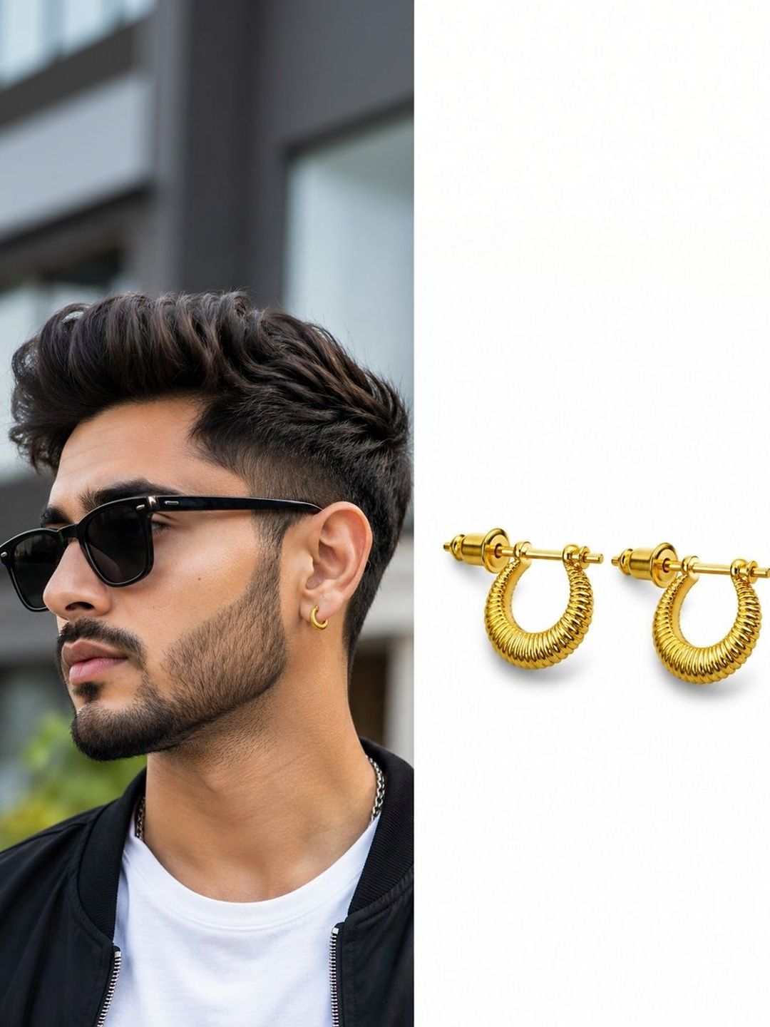 Adhvik Circular Half Hoop Earrings-image-41