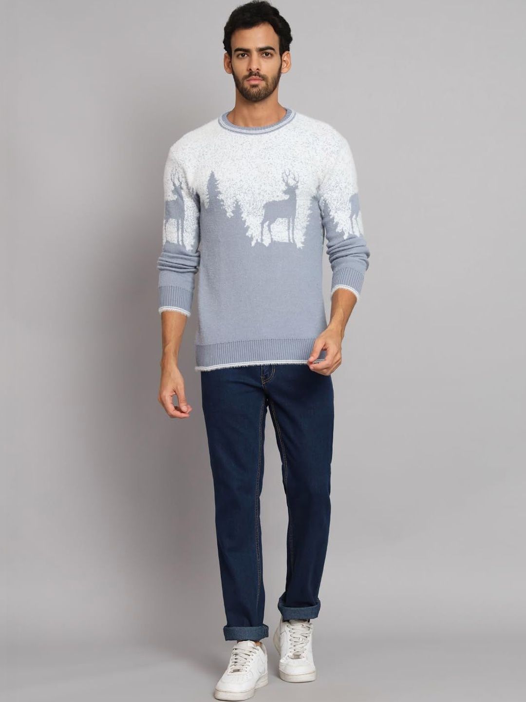 eWools Men Printed Woollen Pullover-picture-51