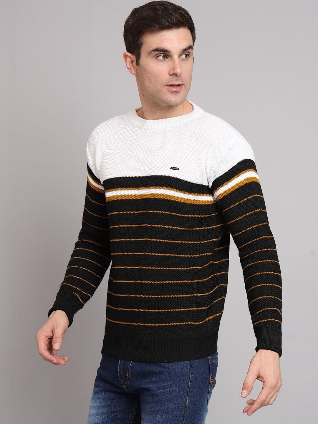 eWools Men Striped Woollen Pullover-picture-15