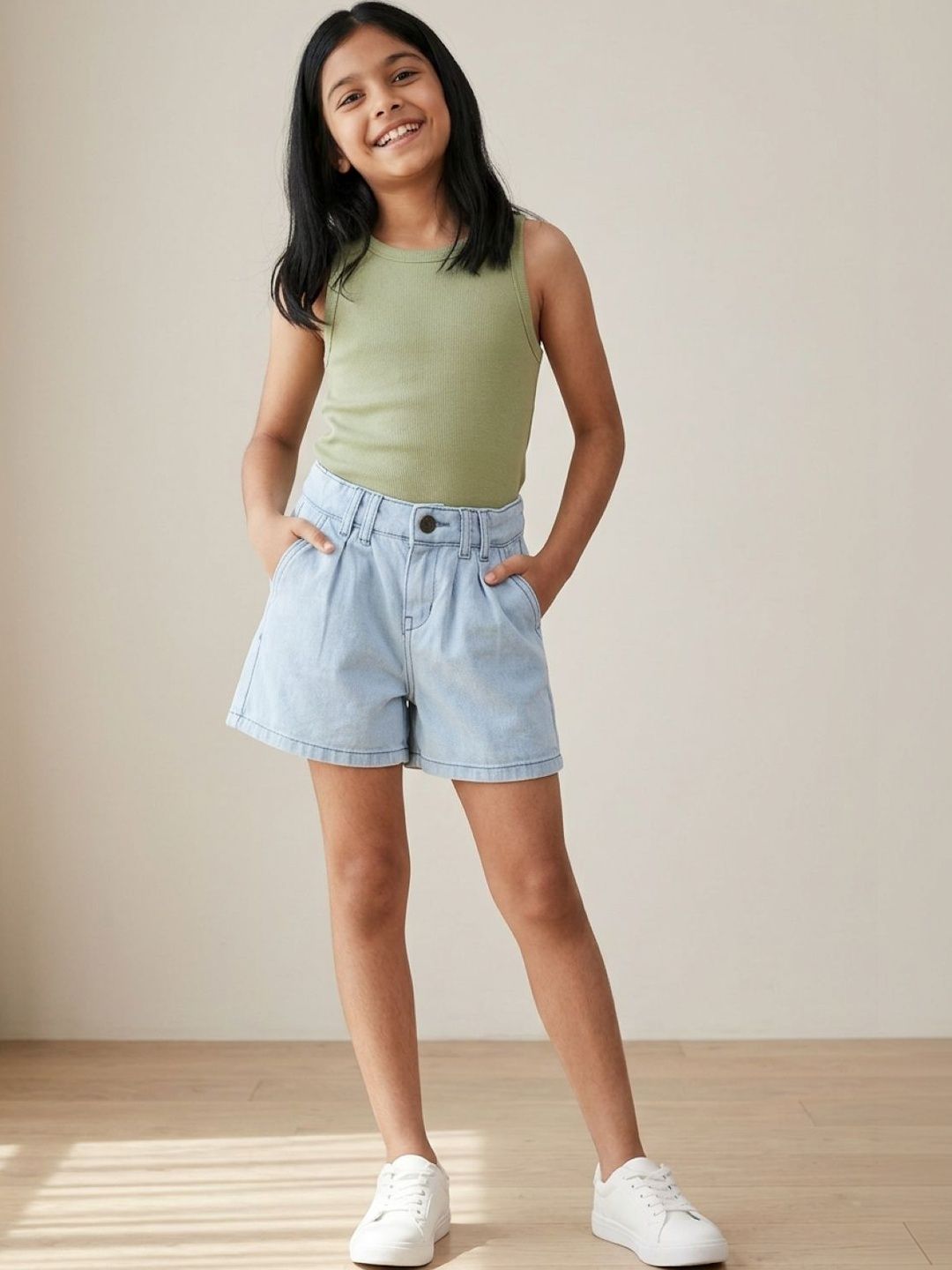 TALES & STORIES Girls Denim Denim Shorts-picture-26