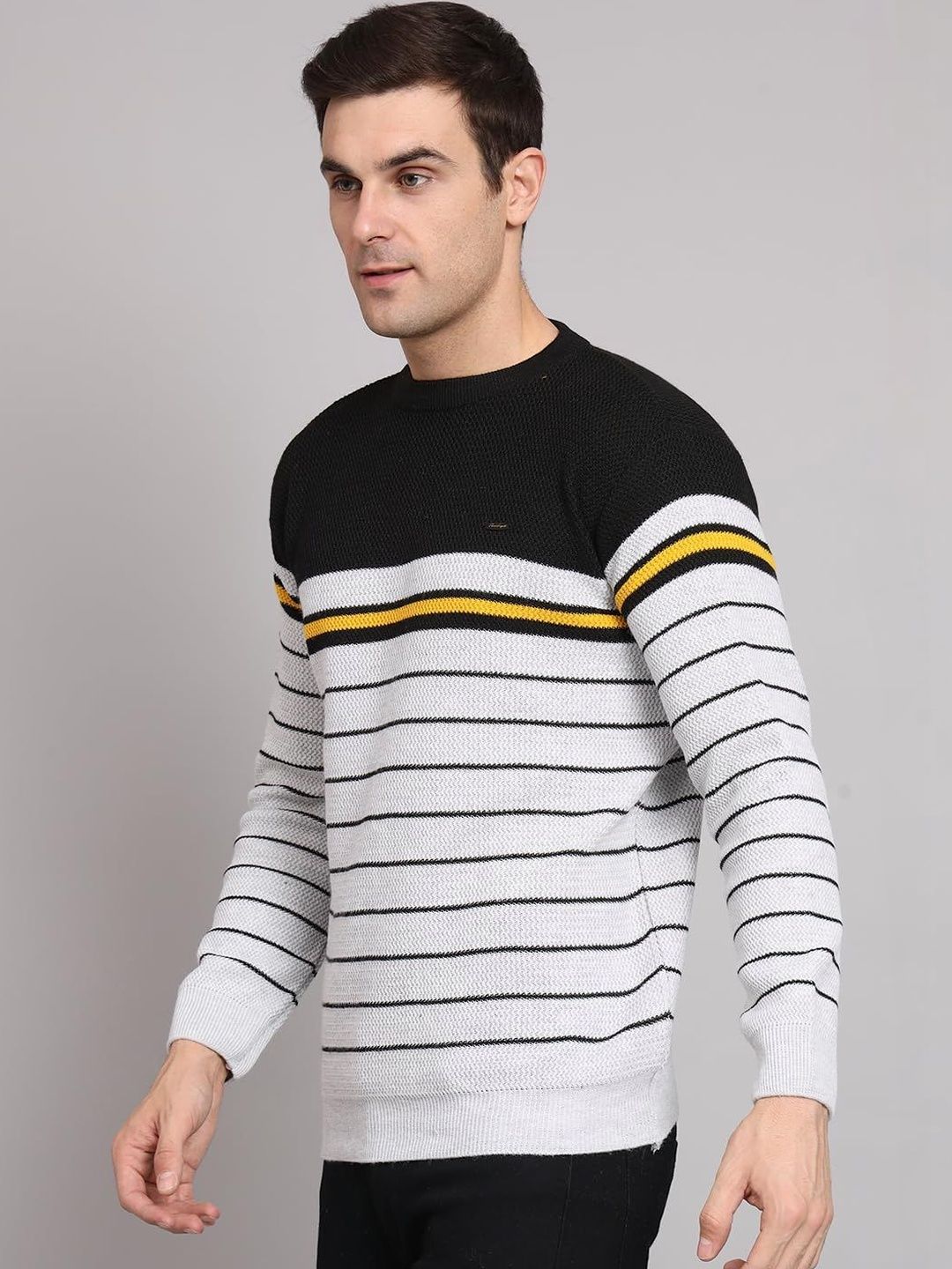 eWools Men Striped Woollen Pullover-picture-43