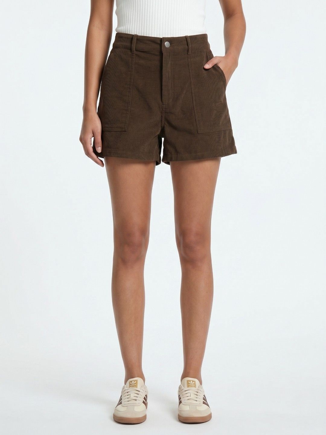 glitchez Women Bermuda Fit Self Desigh Shorts-picture-46