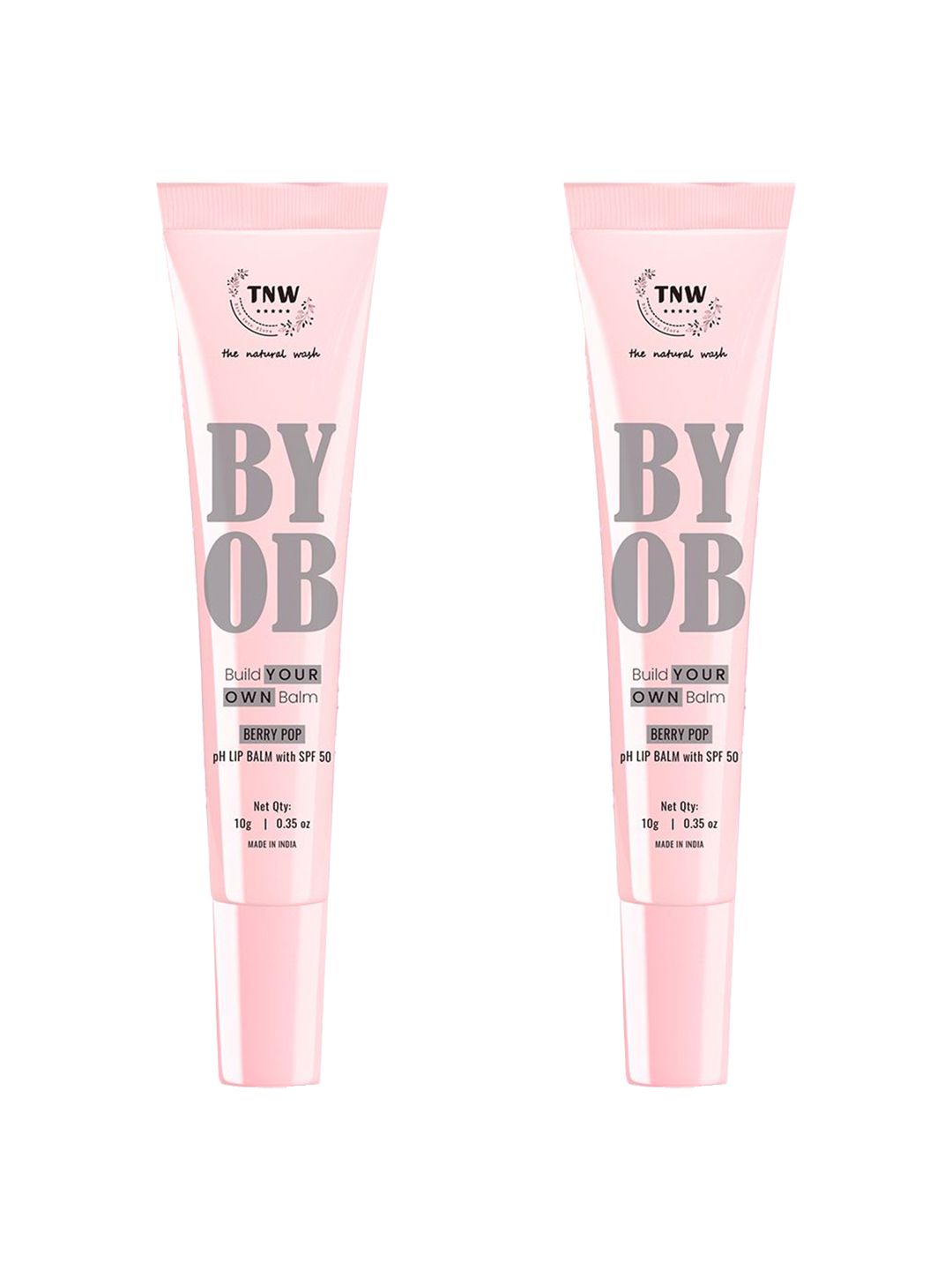 TNW the natural wash Set Of 2 BYOB Long Lasting pH SPF 50 Lip Balm - 10g Berry Pop-image-28