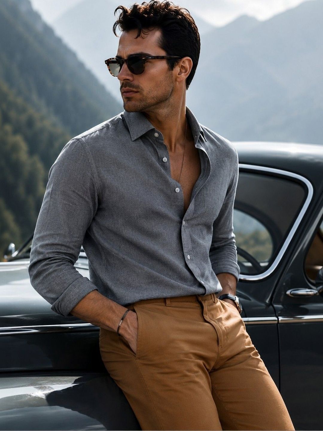The Roadster Lifestyle Co. Men Comfort Spread Collar Cotton Regular Fit Formal Shirt-picture-49