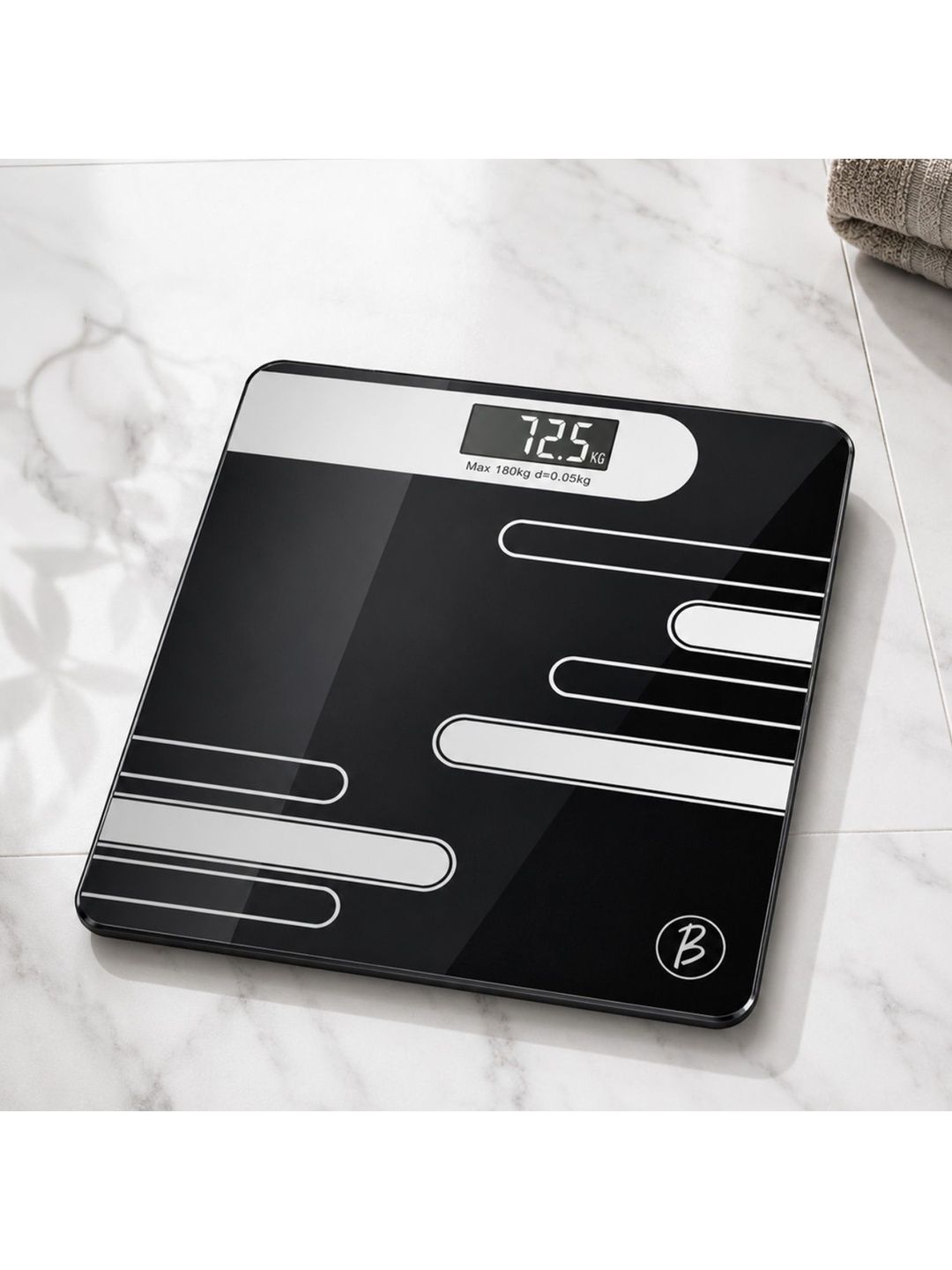 BTfash Black Abstract Glass Bathroom Accessories-image-5