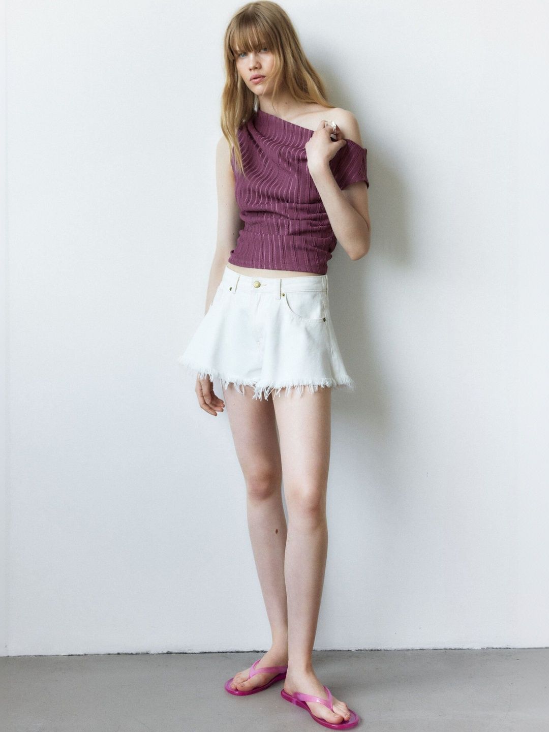 H&M One Shoulder Top view 3