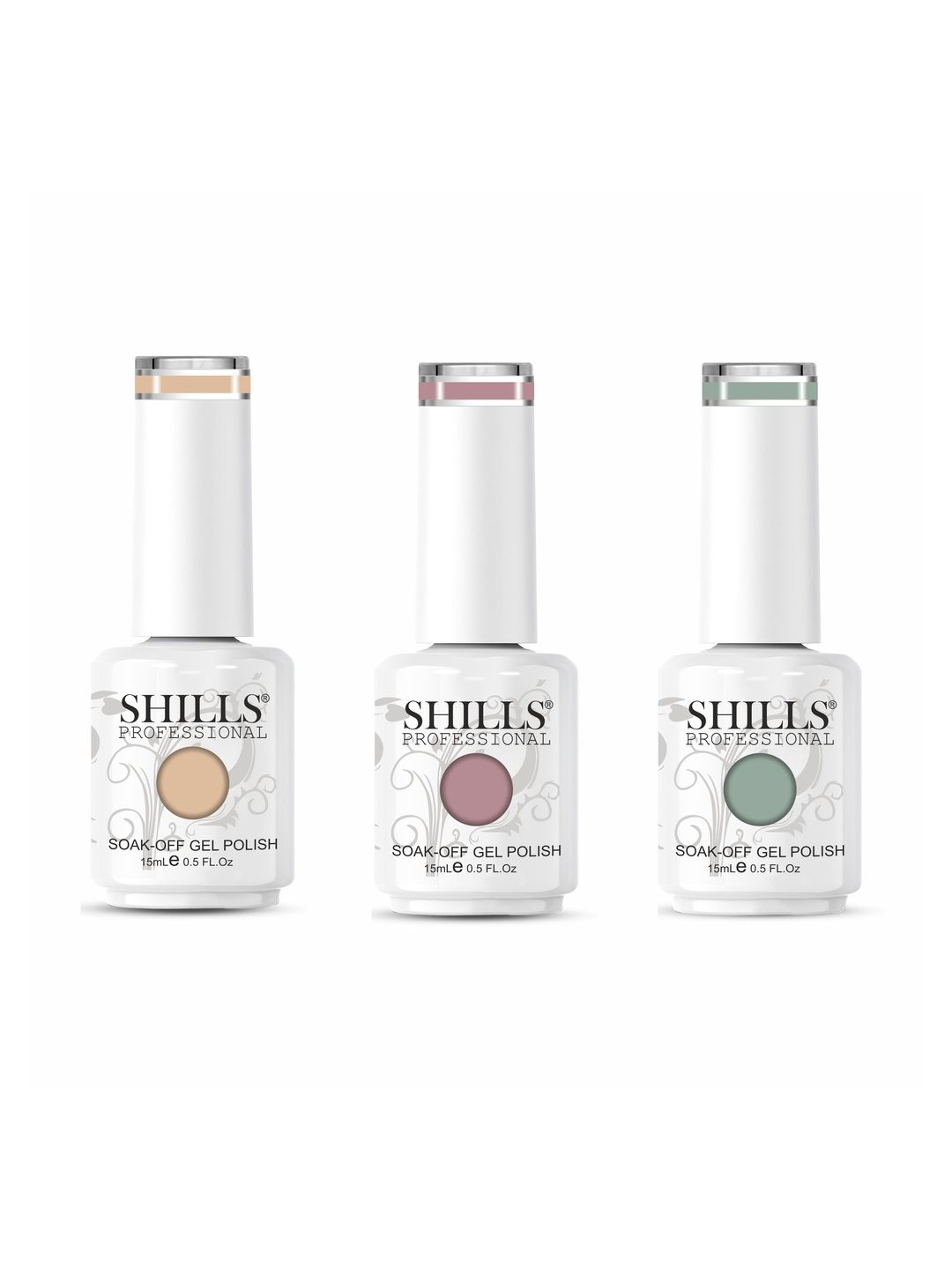 shills professional Set Of 3 Long Lasting Soak Of Gel Nail Polish - 15 ml Each-picture-13