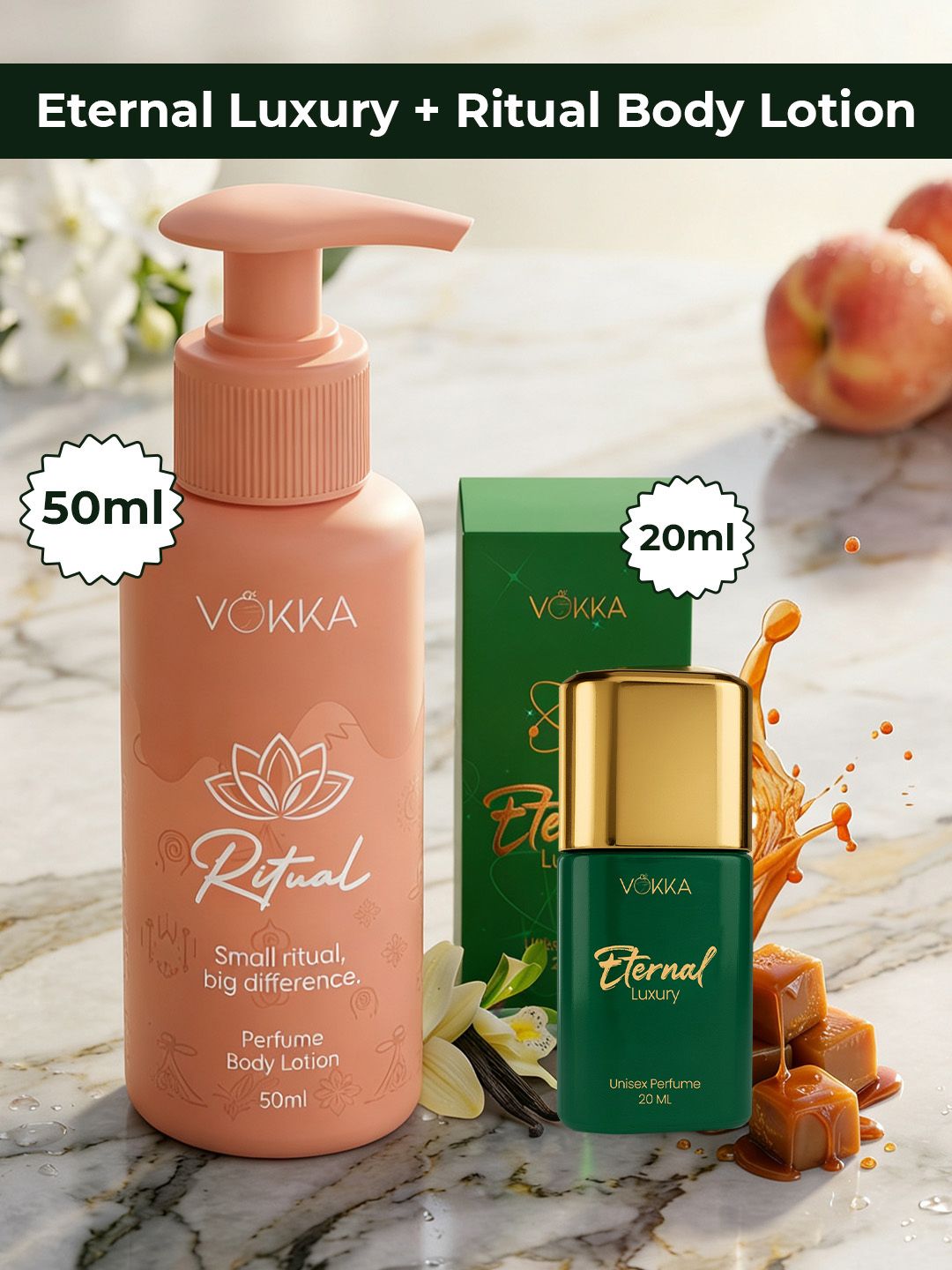 VOKKA Set Of 2 Eternal Luxury Perfume - 20 ml & Ritual Perfume Body Lotion - 50 ml-picture-16