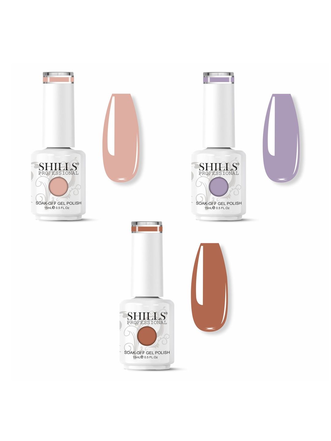 shills professional Set Of 3 UV LED Gel Nail Polish - 15 ml Each - Shade - 169, 170 & 171-picture-21