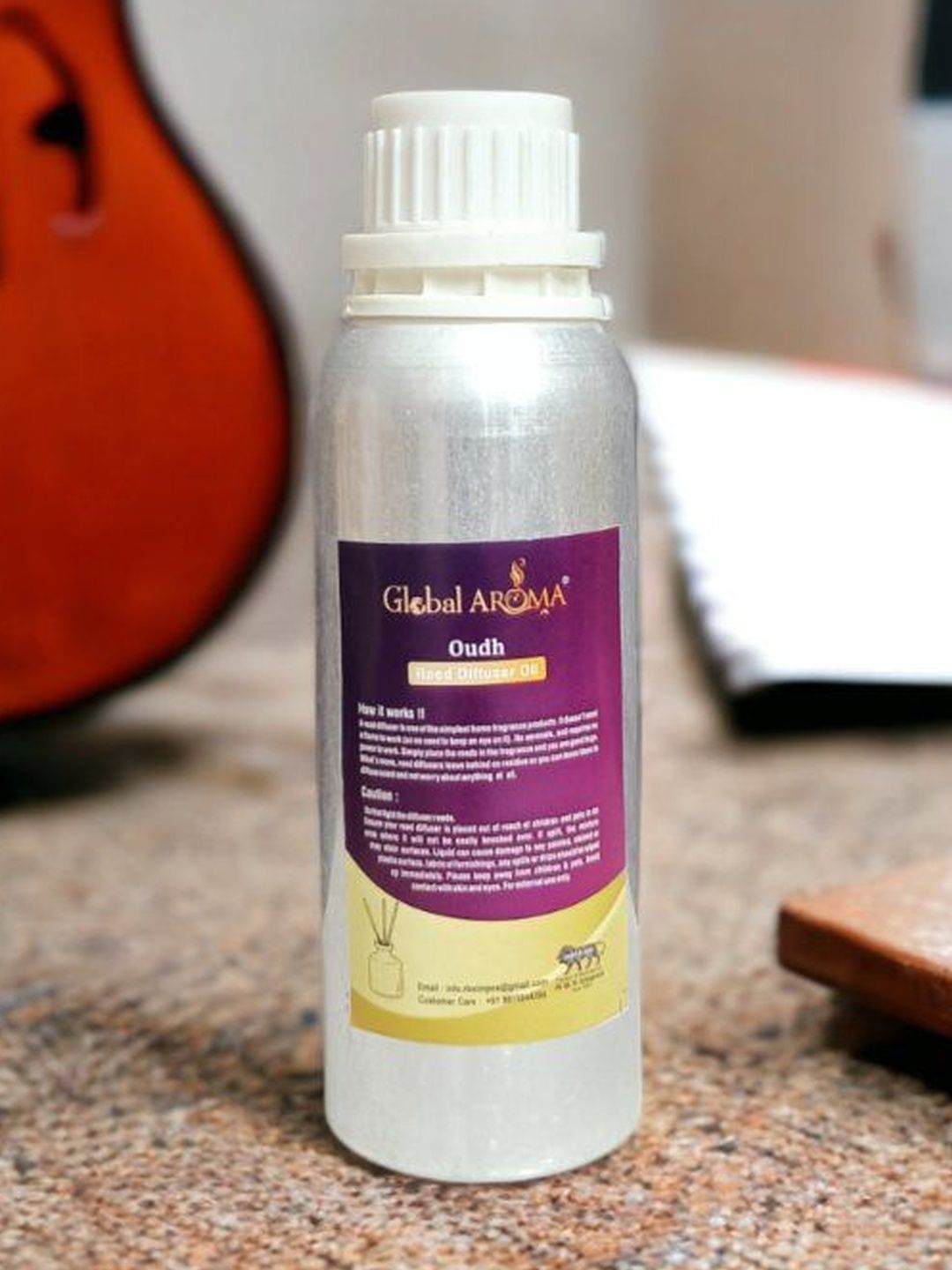 GLOBAL AROMA Silver Oudh Reed Diffuser Oil 1000ml-image-3