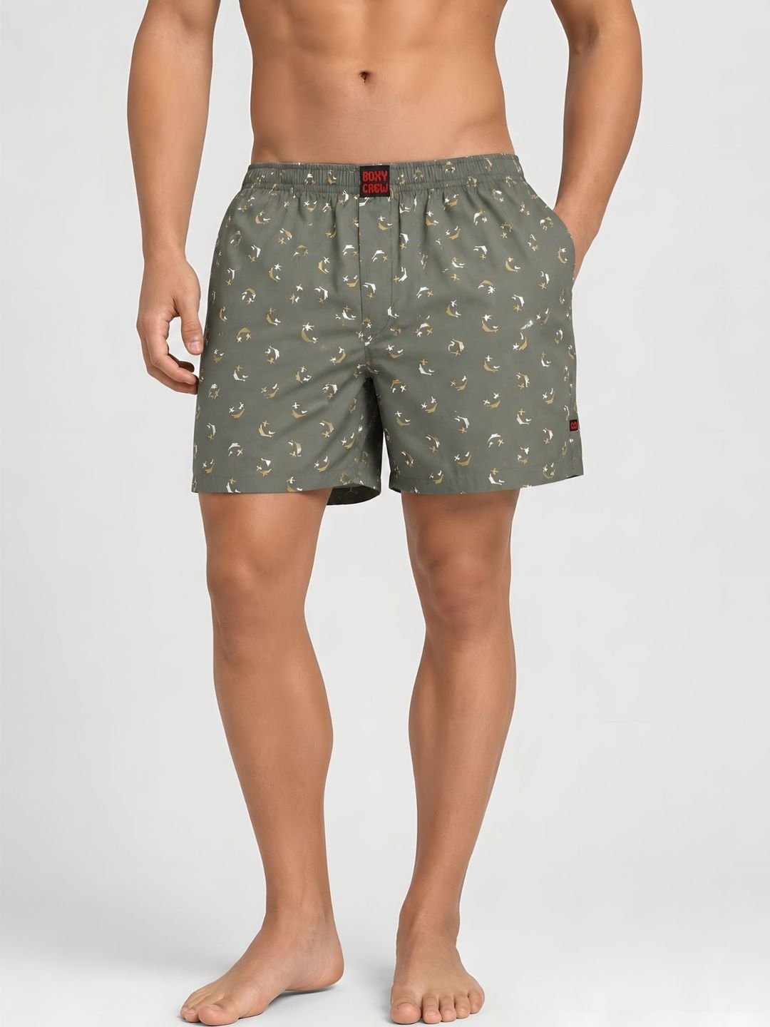 Boxy Crew Printed Pure Cotton Lightweight Boxers-image-8