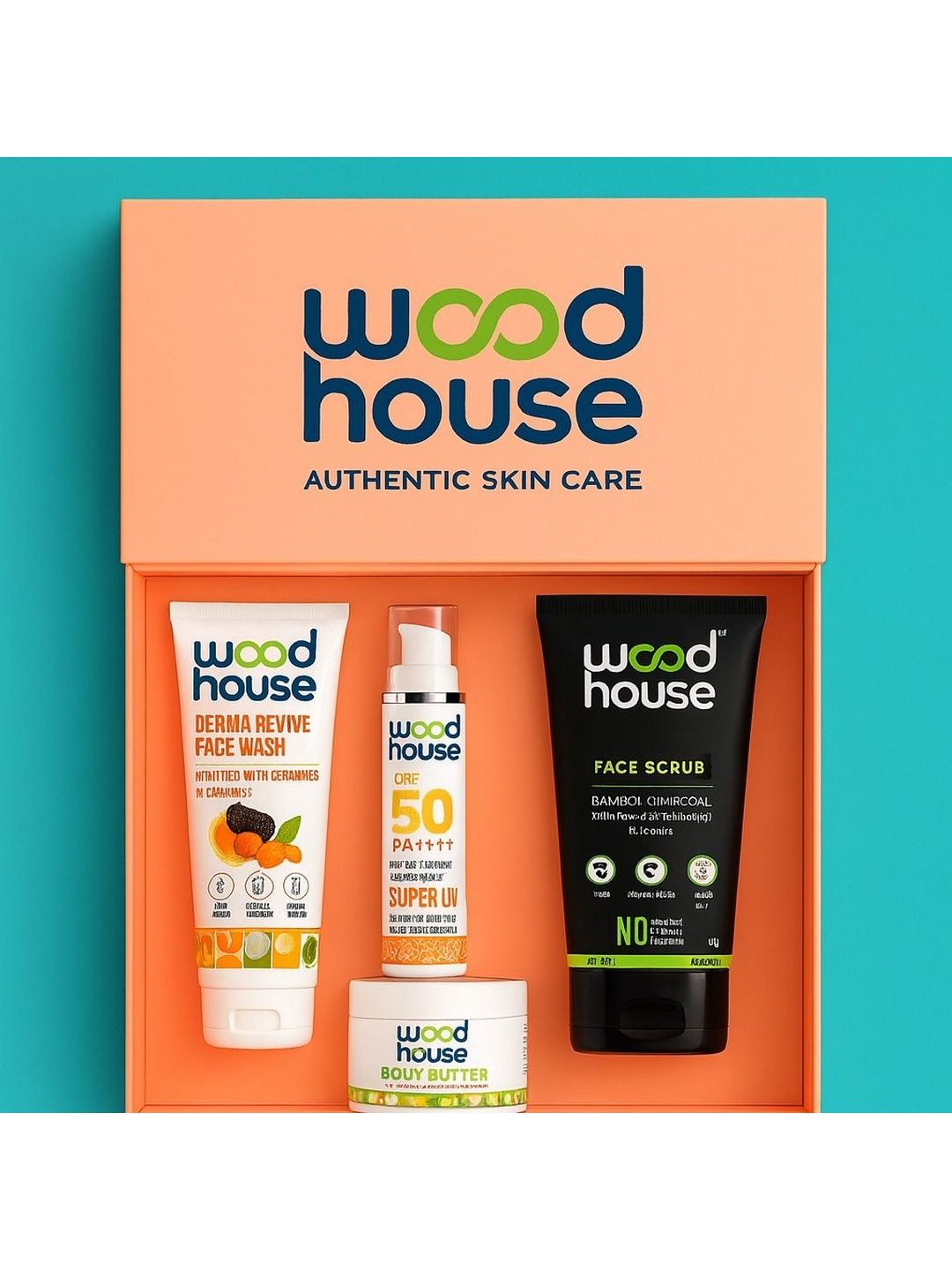 Wood House Set Of 4 Face Wash, Body Butter, Sunscreen & Face Scrub-picture-11