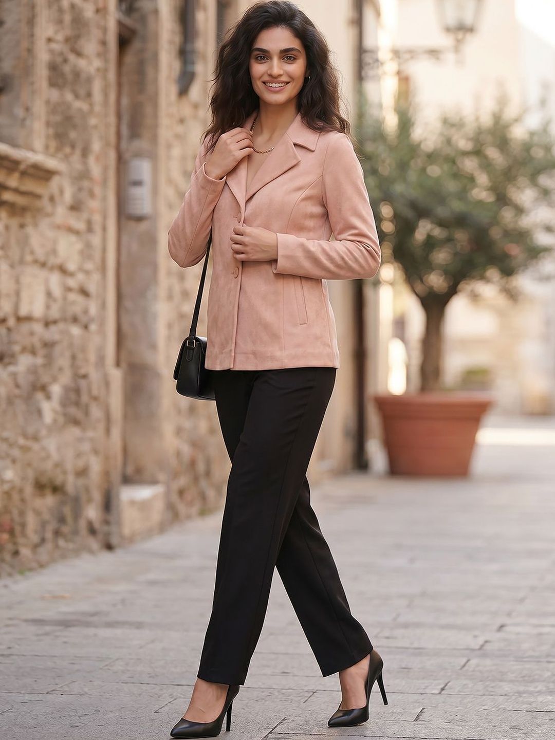 GFO Notched Lapel Single-Breasted Tailored Fit Blazers