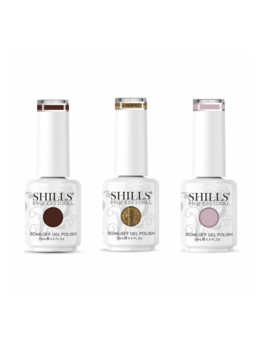 shills professional Set Of 3 Long Lasting Soak Of Gel Nail Polish - 15 ml Each-picture-28